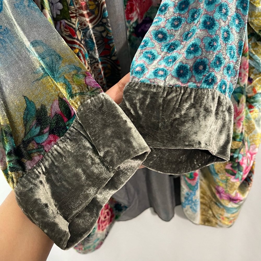 Johnny was Velvet Cardigan Silk Blend size M multicolored - Picture 9 of 11